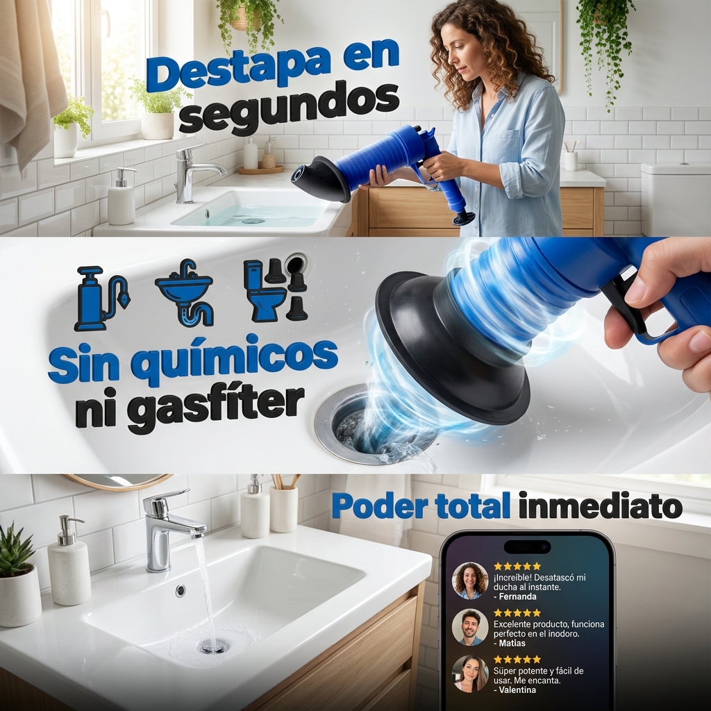 Destapa Aire Pro — destapador de cañerías a presión