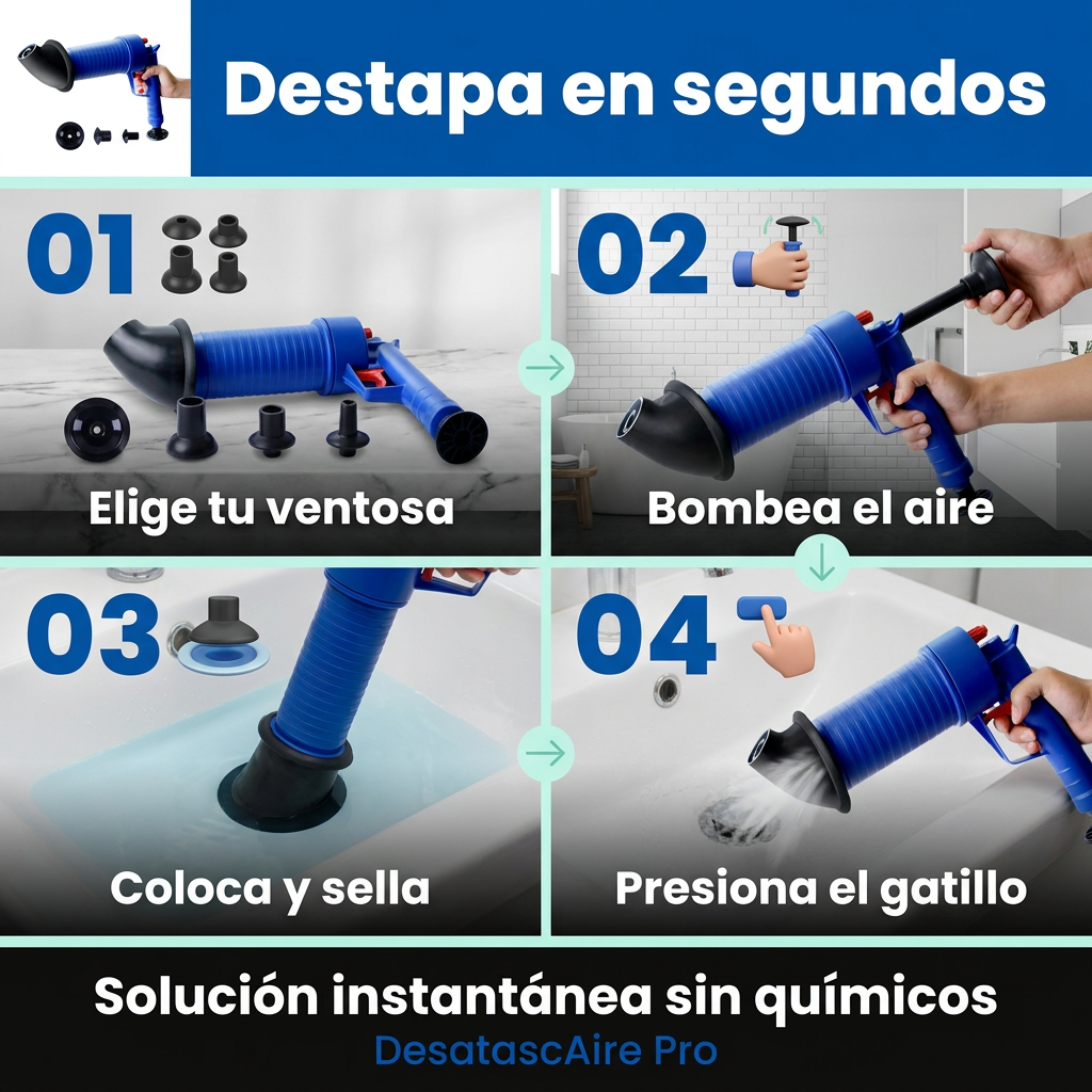 Destapa Aire Pro — destapador de cañerías a presión