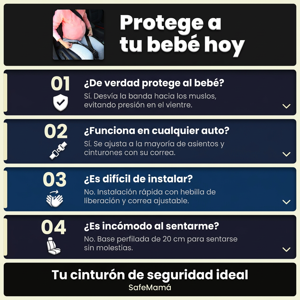 SafeMamá — Adaptador de cinturón para embarazadas