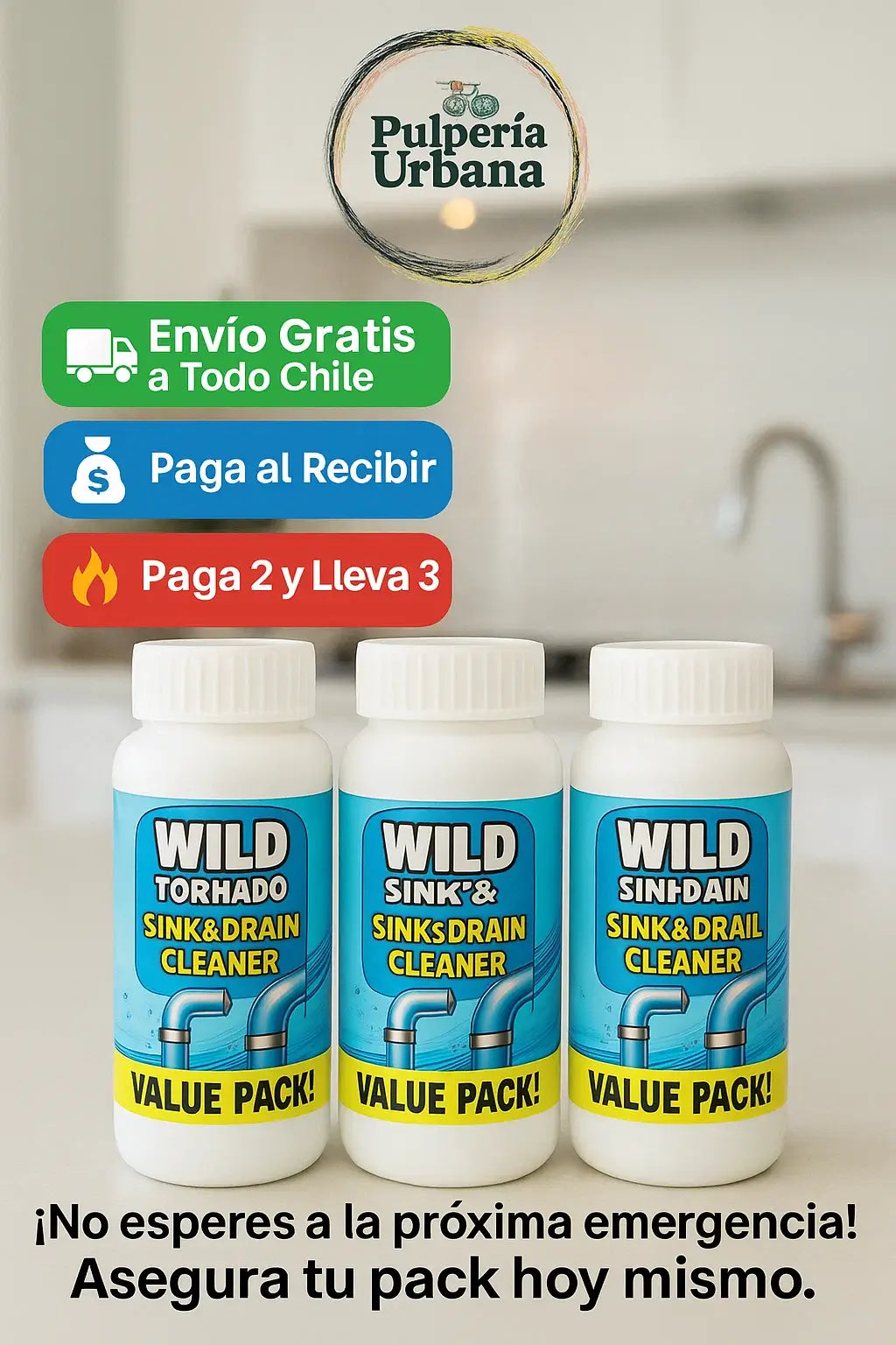 Wild Tornado 🌪️ – ¡Destapa cañerías al instante! Paga 2 y lleva 3 🚀