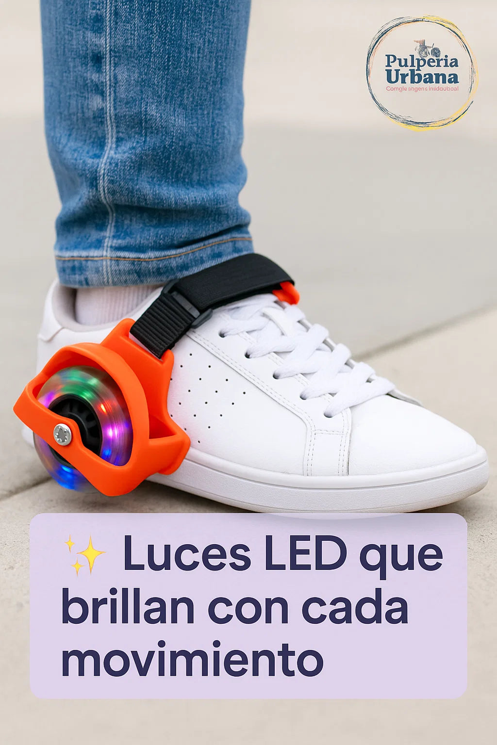 Patín Ajustable Luces Led Para Zapatilla