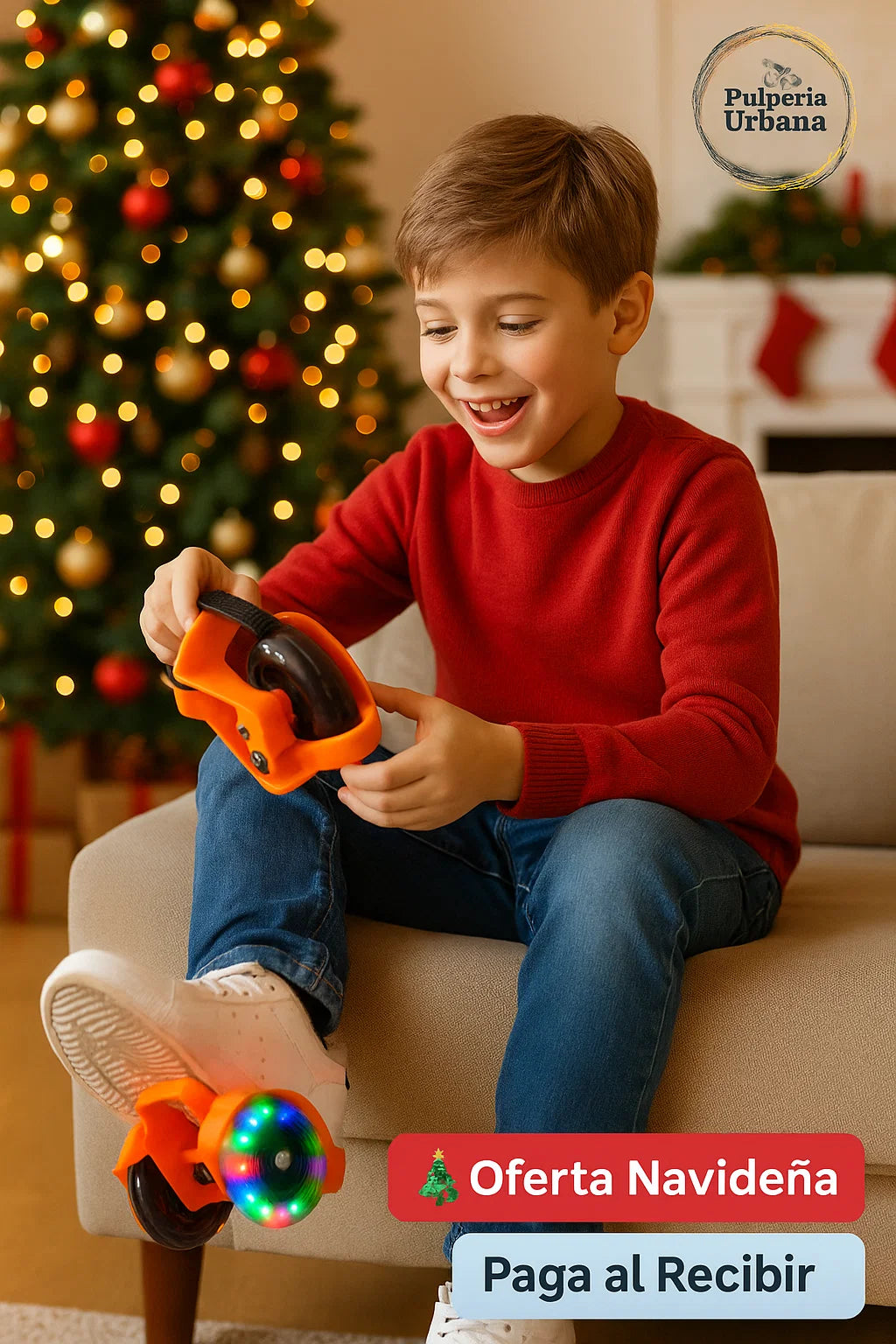 Patín Ajustable Luces Led Para Zapatilla