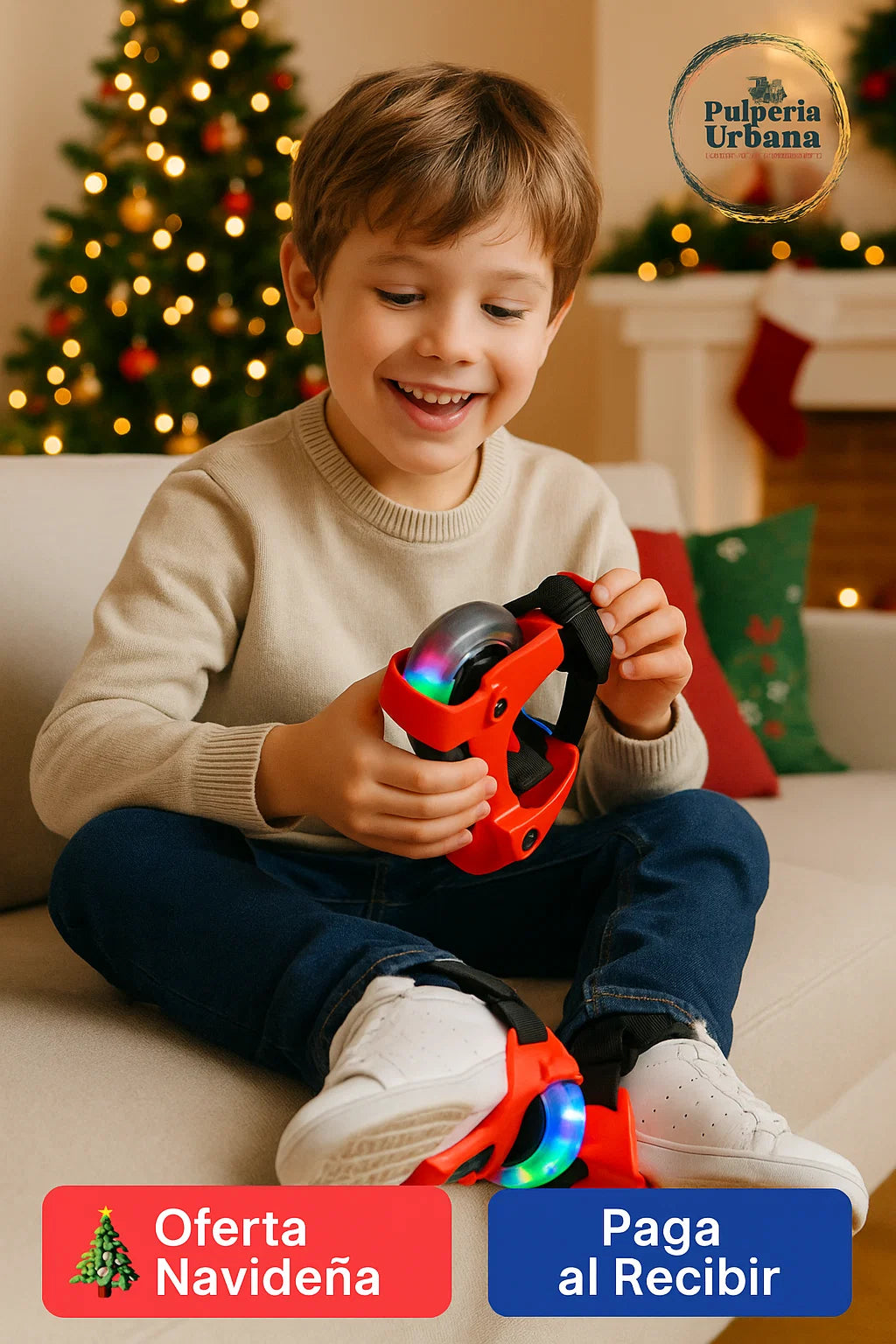 Patín Ajustable Luces Led Para Zapatilla
