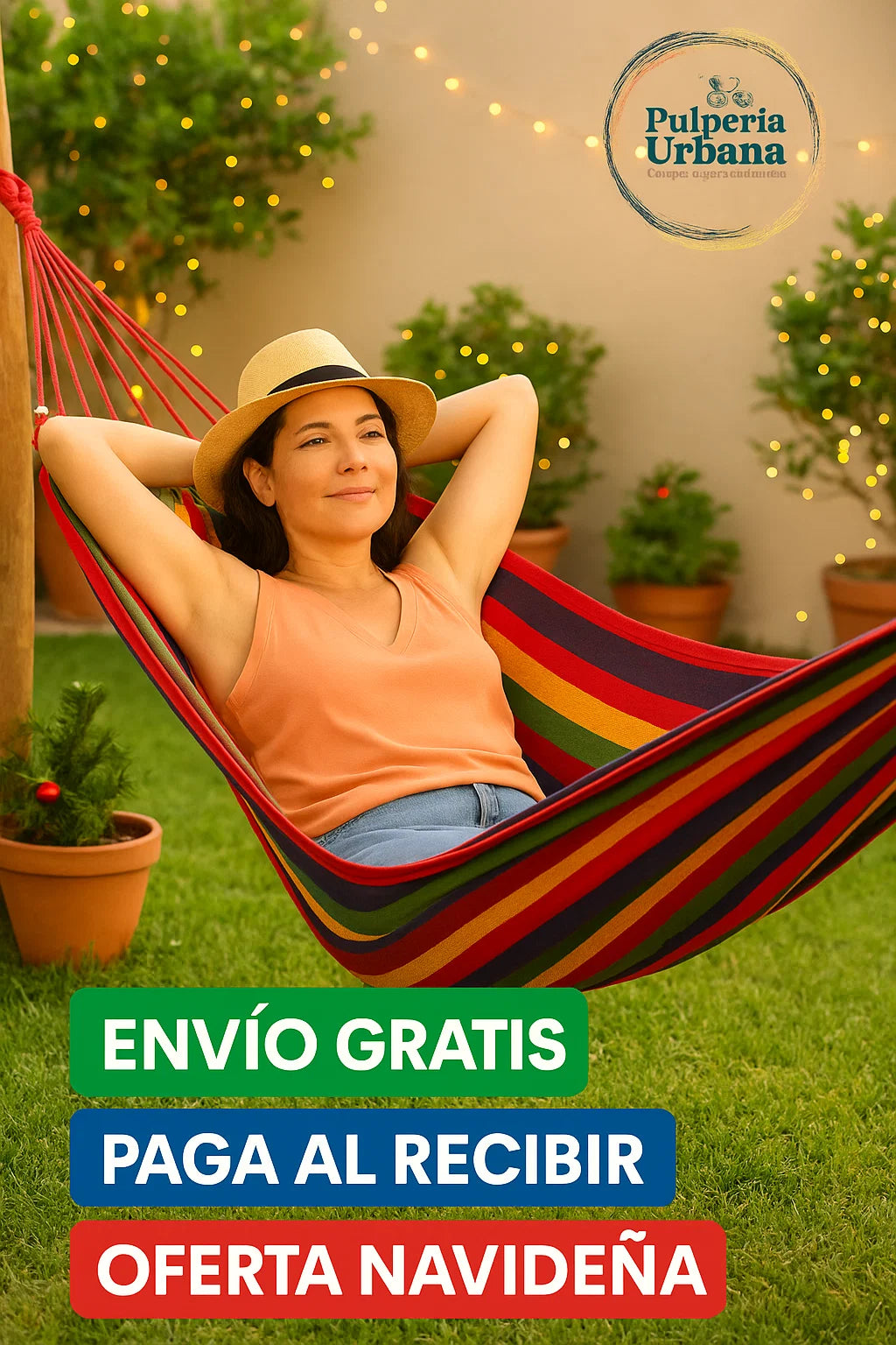 Hamaca Colgante Camping 75x195 Cm