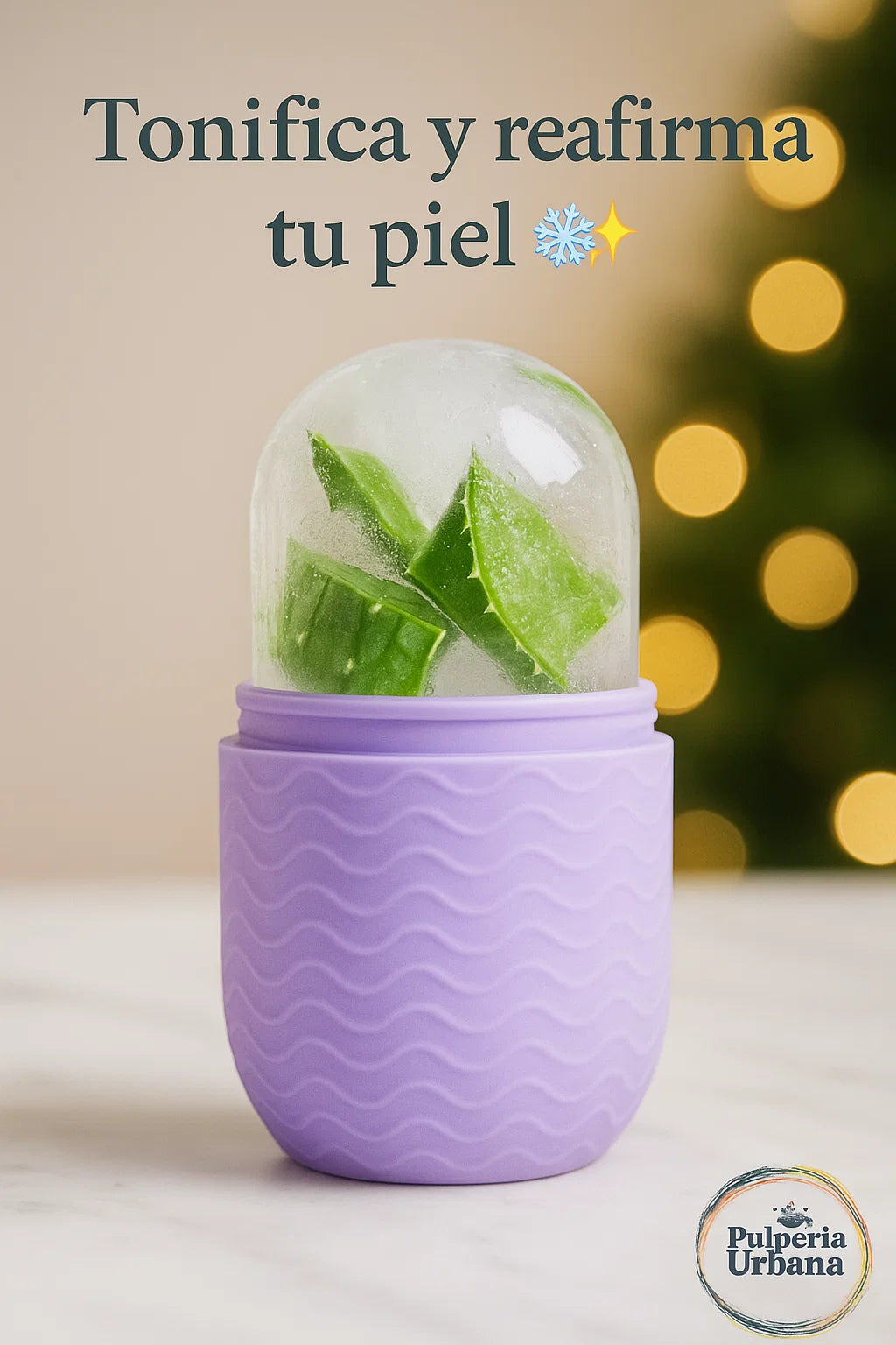 MASAJEADOR FACIAL SILICONA RODILLO HIELO 2X1