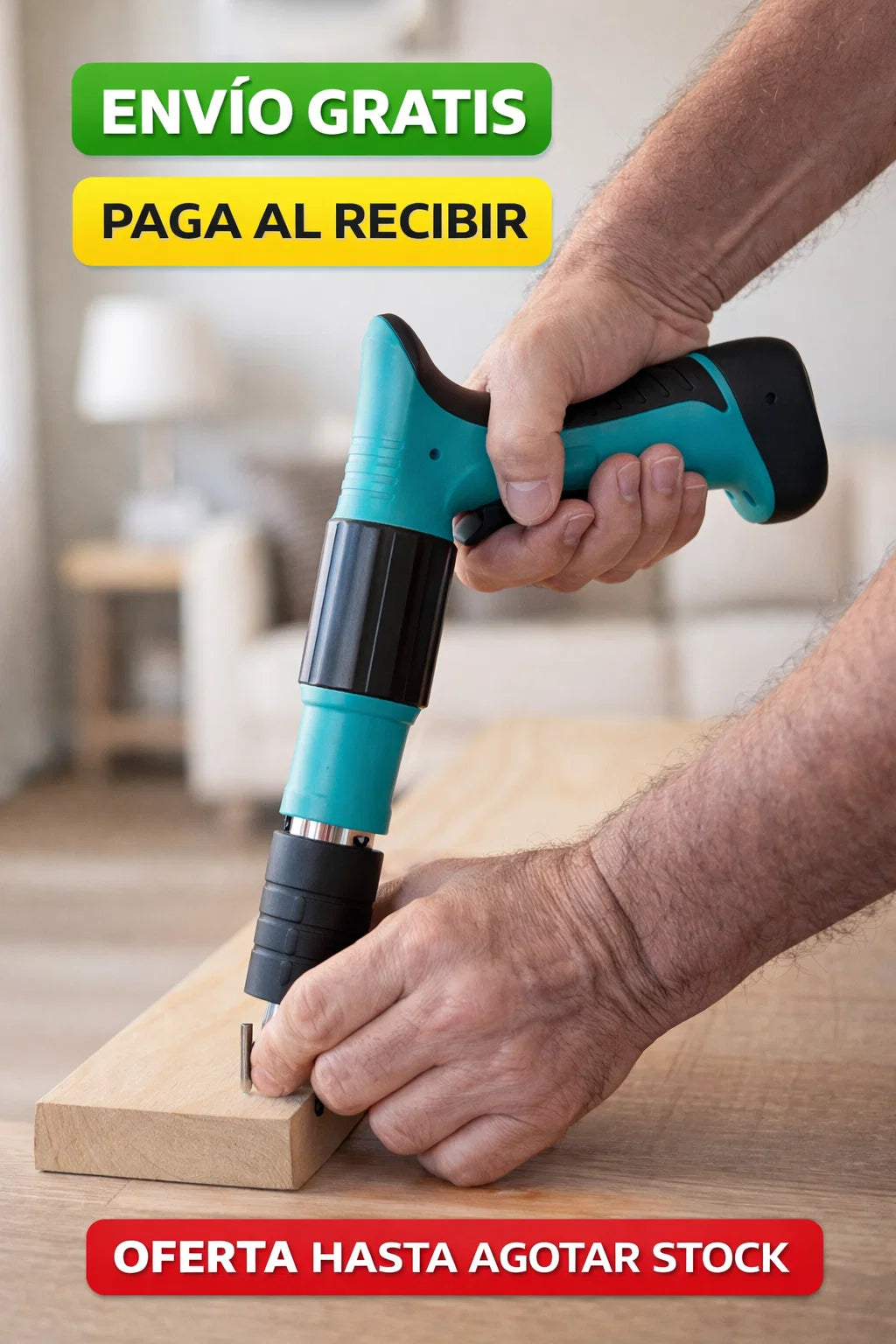 Pistola automatica + 100 Clavos
