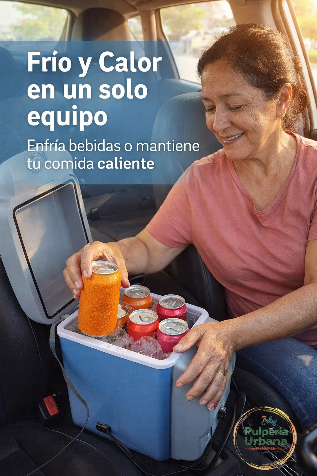 Mini Cooler con Portavasos