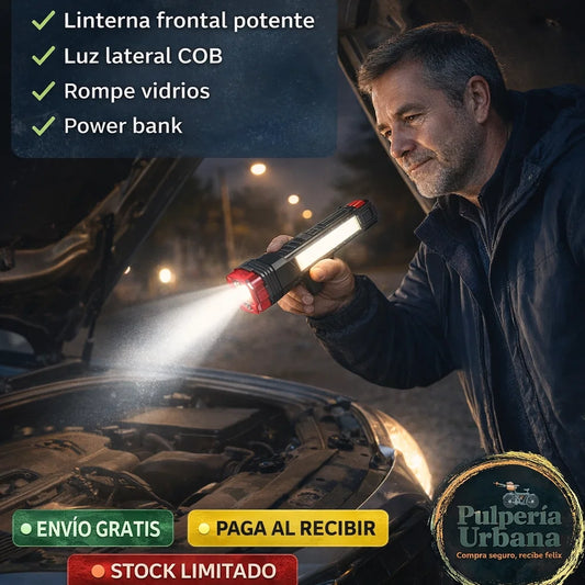 Linterna Multifuncional 4 En 1 Recargabl