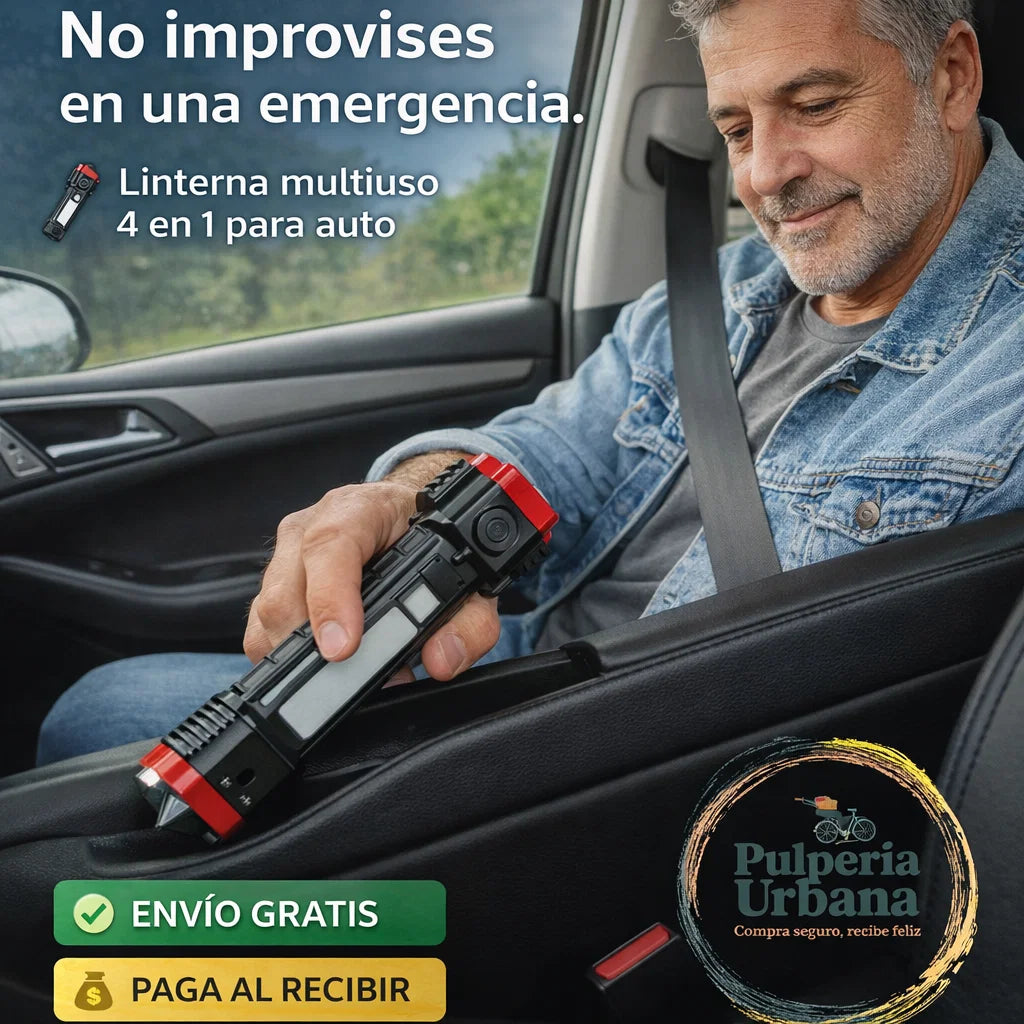 Linterna Multifuncional 4 En 1 Recargabl
