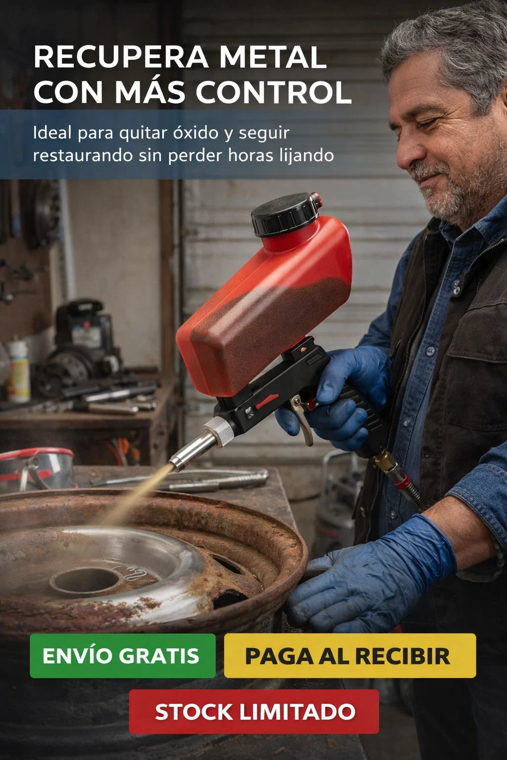 Pistola De Arena Quita Oxido