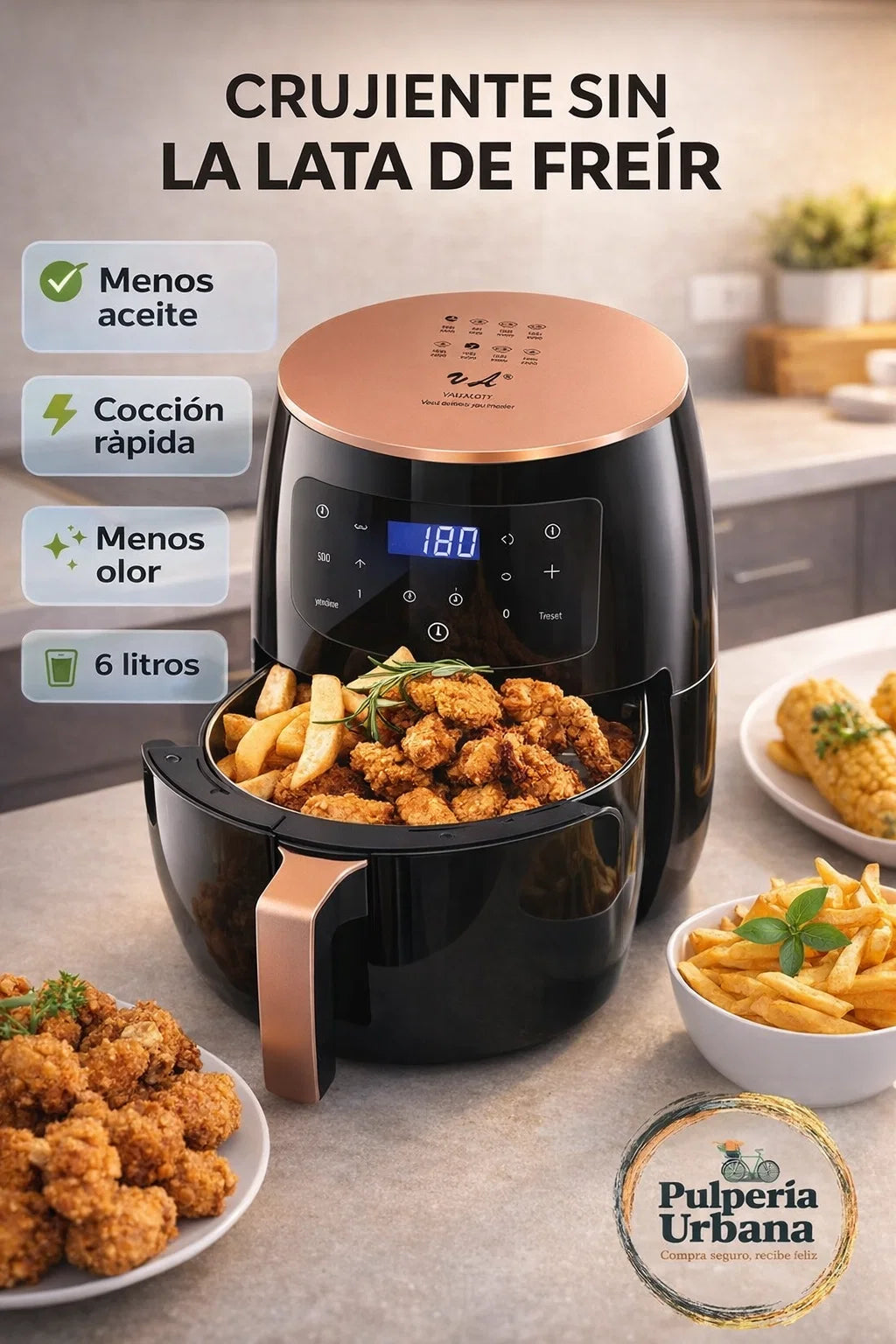 Fryluxe 6 Litros - Menos aceite, más antojo